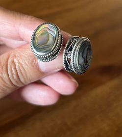 Abalone Shell Gemstone 925 Sterling Silver Jewelry Stud Earrings
