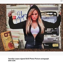 Jennifer Lopez Signed 8x10 Photo W/ C.O.A “Certificate.Of.Authenticity “