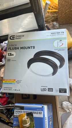 Commercial Electric 2-Pack 13in LED Flush Mount Lights