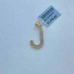 Diamond Pendant Letter Gold 10K 