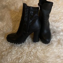 Black High Heel Booties 