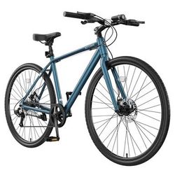 Assembled New Hybrid Bike 700C (29")Aluminum Ultra-Light 8 Speed Commuter Bicycle w/ Dual Disc Brake