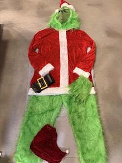 Grinch Santa Christmas Costume Set