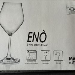 etched Wine Glasses 6 for 