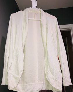 White cardigan