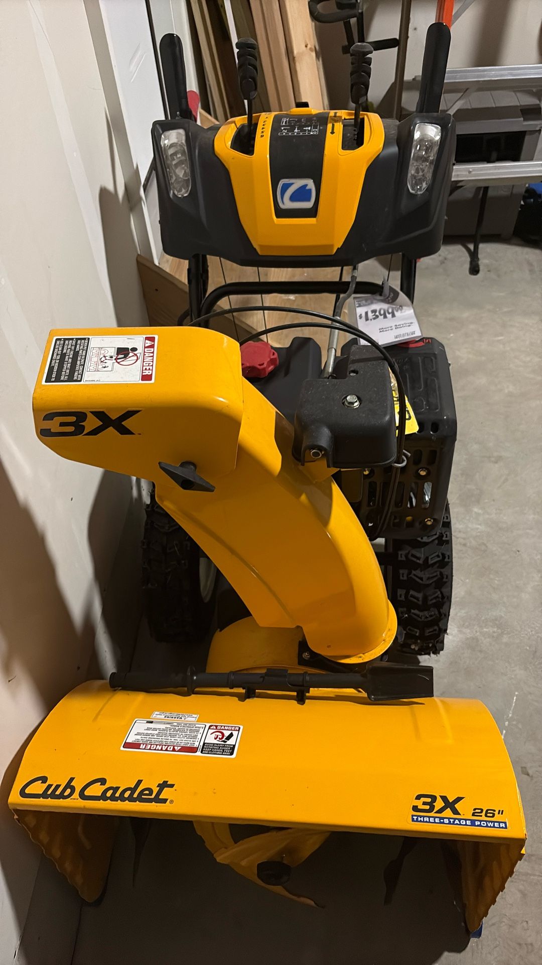 Cub 3x 26” 3STG E-STRT SNOBLR