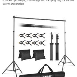GREAT DEAL!!! EMART Backdrop Stand 10x7ft(WxH) Photo Studio Adjustable Background Stand 