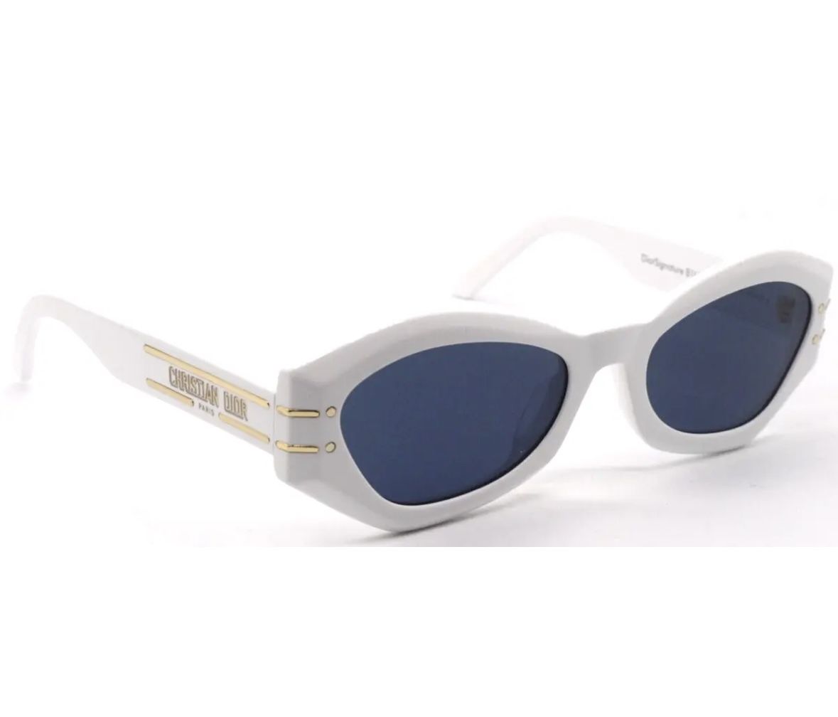 NEW CHRISTIAN DIOR SIGNATURE B1U 5080 WHITE/BLUE LENS  display picture 1