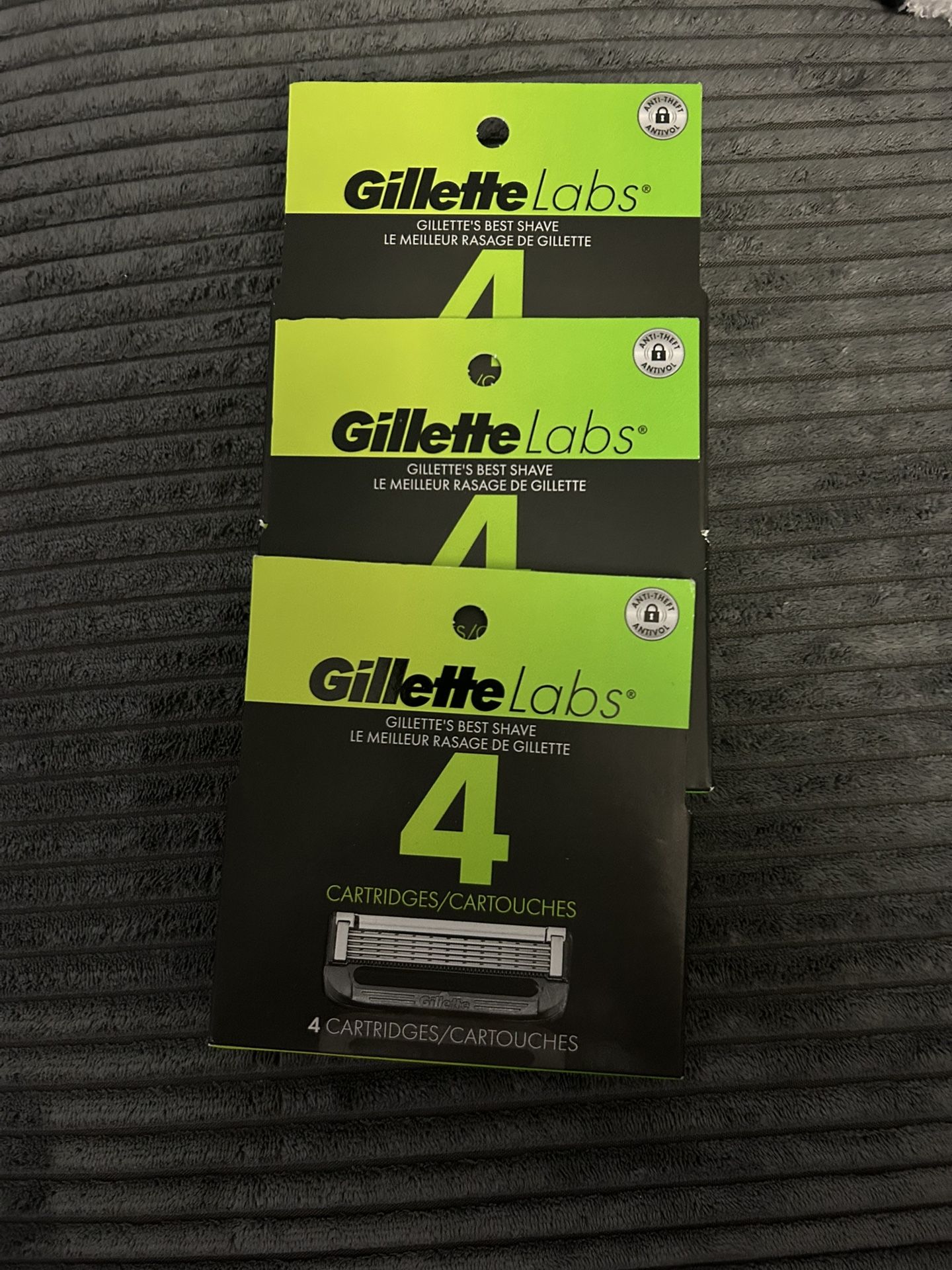 Gillette Labs, 5 Blade, 4pk Replacement Razor Heads