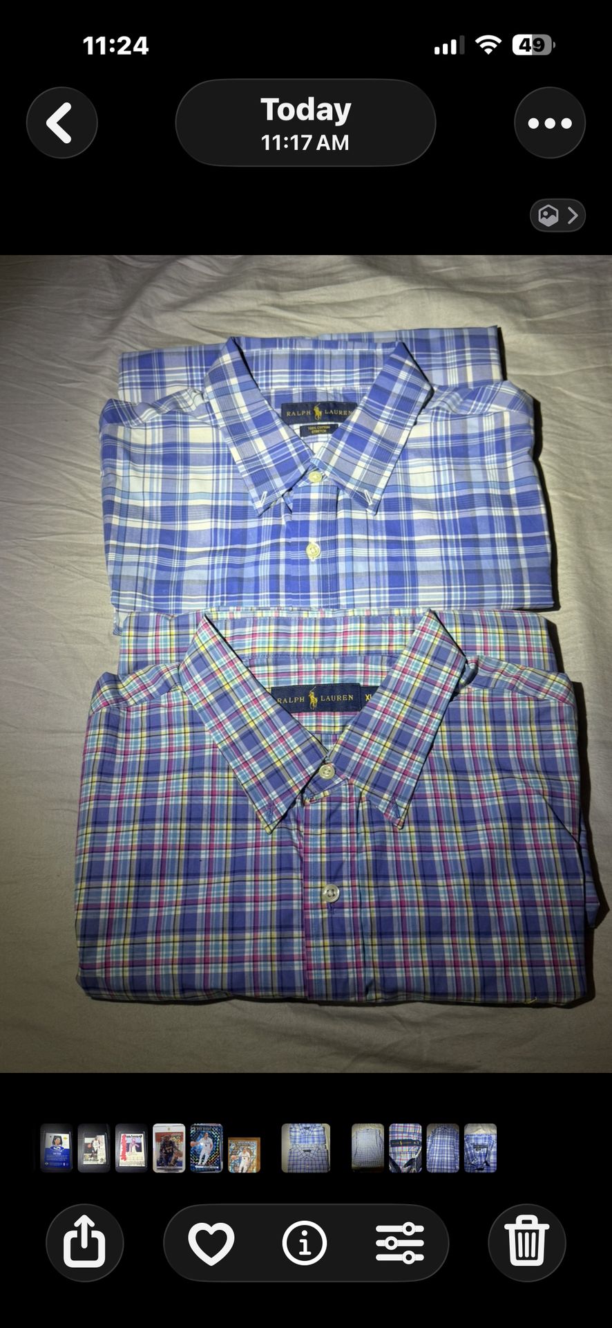 Polo Ralph Lauren Mens XL Classic Fit Plaid Button Down Shirts $50 each excellent/premium condition