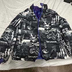 VITRIOL Verso Purple Reversible Puffer Jacket - worn once like new