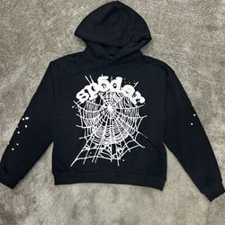 Sp5der Hoodie (Black And White OG Web) Authentic ✅