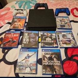 Ps4 Slim With 3 Controllers And A Few Games