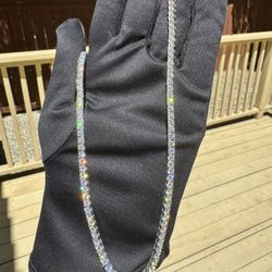 New Moissanite Tennis Necklace 3MM 15.1CT, 18In 18K White Gold Plated Sterling Silver