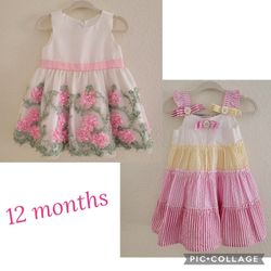 Baby Girl Dresses Bundle Size 12 month