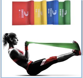 DMoose Resistance Bands, Exercise Bands for Upper & Lower Body, Natural Latex 6.5 Foot Workout Bands for Stretching, Glutes, Strength Training, Physic