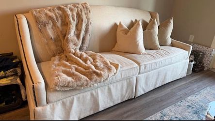 Blend down- Linen sofa- Halston Sofa