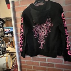 Crome Heart Black And Pink Zip Up Size (S)
