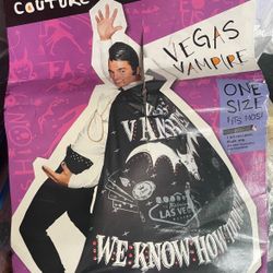 Brand new  Vegas Vampire Halloween( Cape And Wig Included )