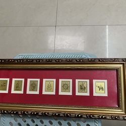 Seven Royal Emblems Art Frame!! 7 Báu Vật Phong Thủy May Mắn, Bảo Vệ, Tài Lộc!