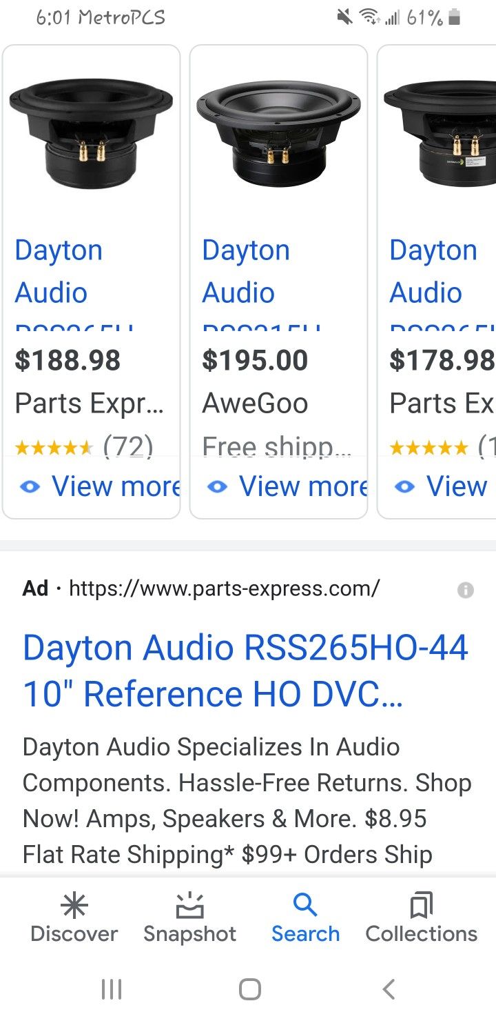 Dayton Audio Subs