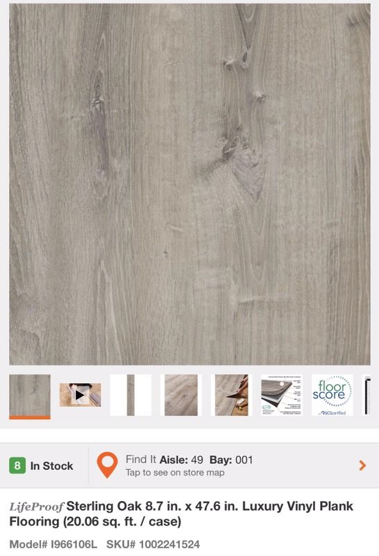 LifeProof Sterling Oak 8.7 in. x 47.6 in. Luxury Vinyl Plank Flooring