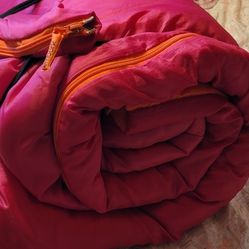 Pink And Orange Sleeping Bag