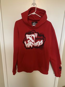 Hip Hop 50th Anniversary Men Red Hoodie Large. Great Condition.