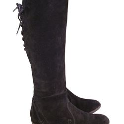 Josef Seibel winter black suede victorian boots fur lining sz 38 /7-7.5
 **price Is Firm**