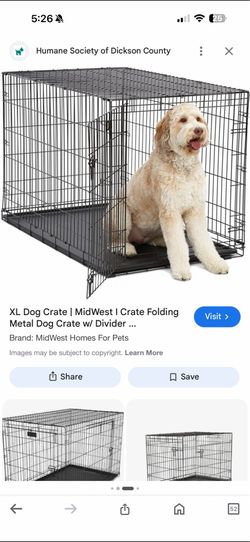 Foldable XL dog Crate Kennel