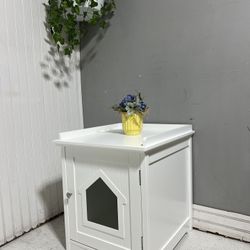 Cat Litter Box Side Table