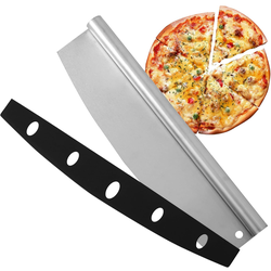 Pizza Cutter Stainless Steel with Plastic Sheath Sharp Chef's Slicer Quality Pizza Accessory for Cutting Perfect Portions for Dough, Cakes, Pizzas -14