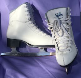 Soft Skates Blue & White Size 7