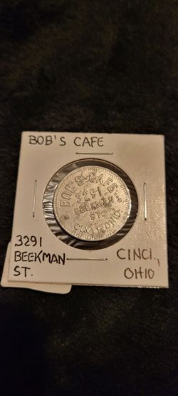 Vintage 1930's Cincinnati Ohio Trade Token - Bob's Cafe