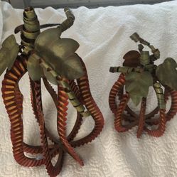 Crinkle metal gourd and pumpkin, decor