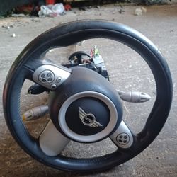 06 Mini Cooper S Steering Column Complete 