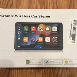 Wireless Carplay Screen for Car 7" Portable Apple Carplay & Android Auto Car Stereo with Backup CameraGPS Navigation/Mirror Link/Voice Control Siri /B