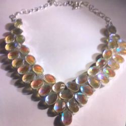 Rainbow Fire Topaz 925 Sterling Silver Necklace