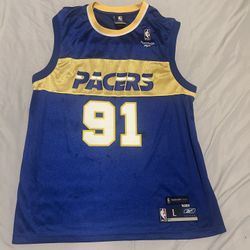 Ron Artest Indiana Pacers Reebok Hardwood Classics “Miss you” Jersey (Men’s L)