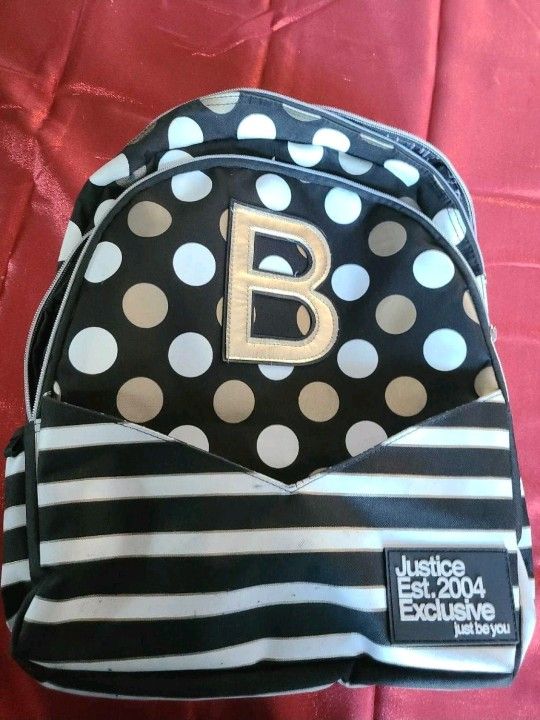 Justice B initial Backpack