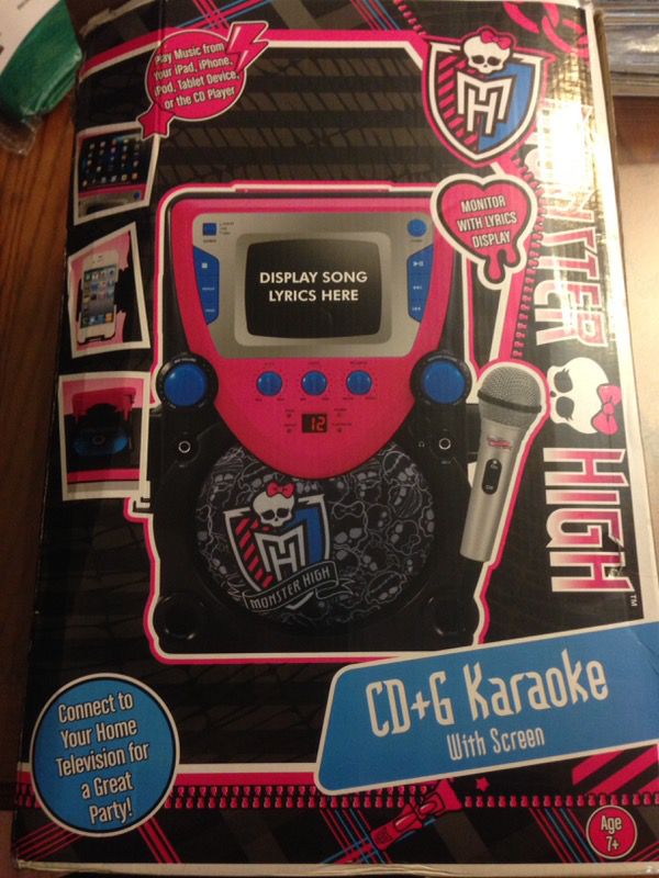 Sakar Monster High CD+G Karaoke Machine with Lights