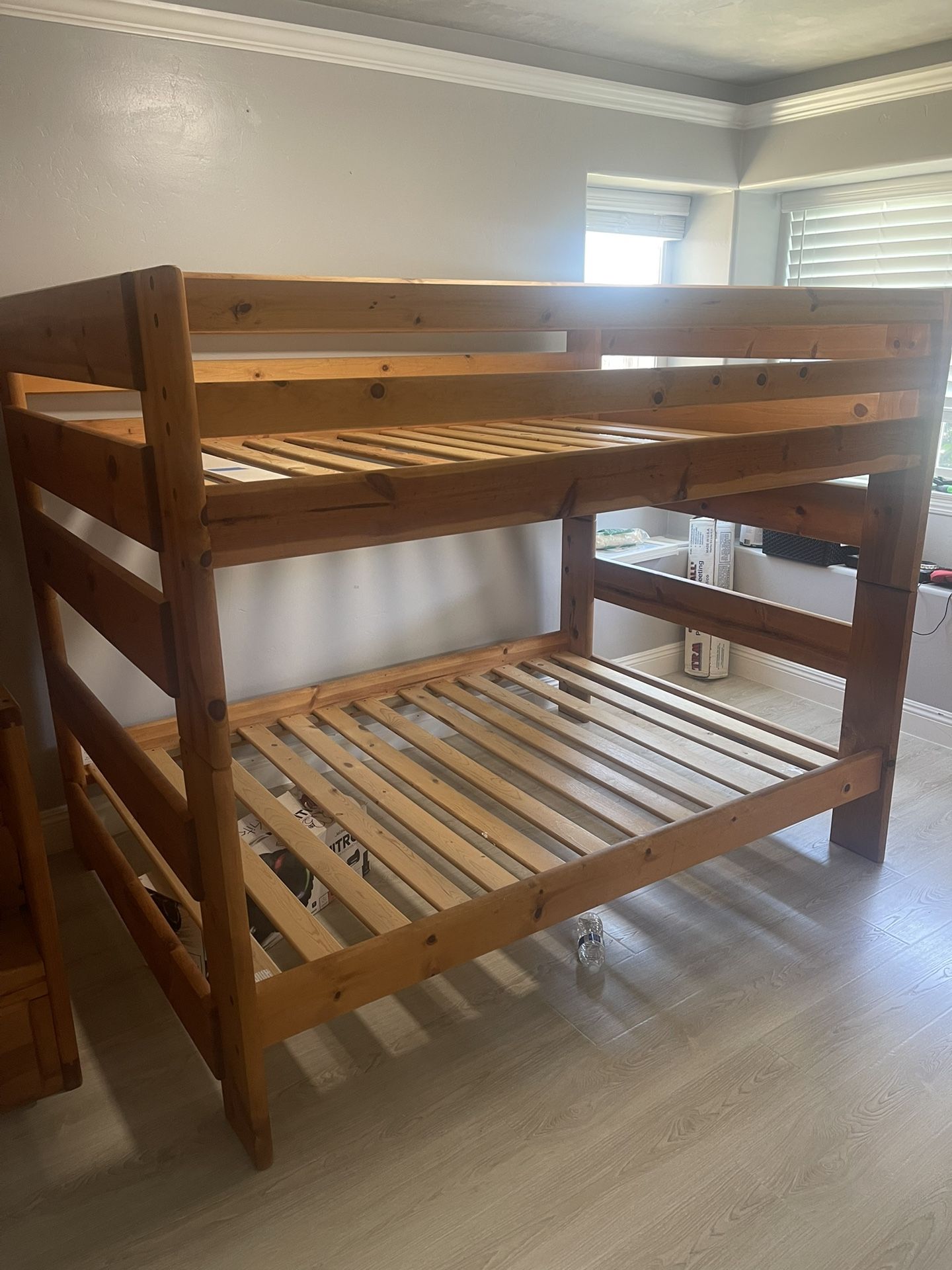 Wooden bunk bed