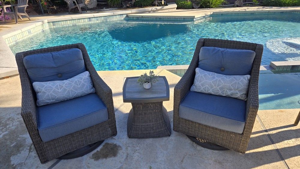 Sunbrella Brand 3 Piece Patio Set