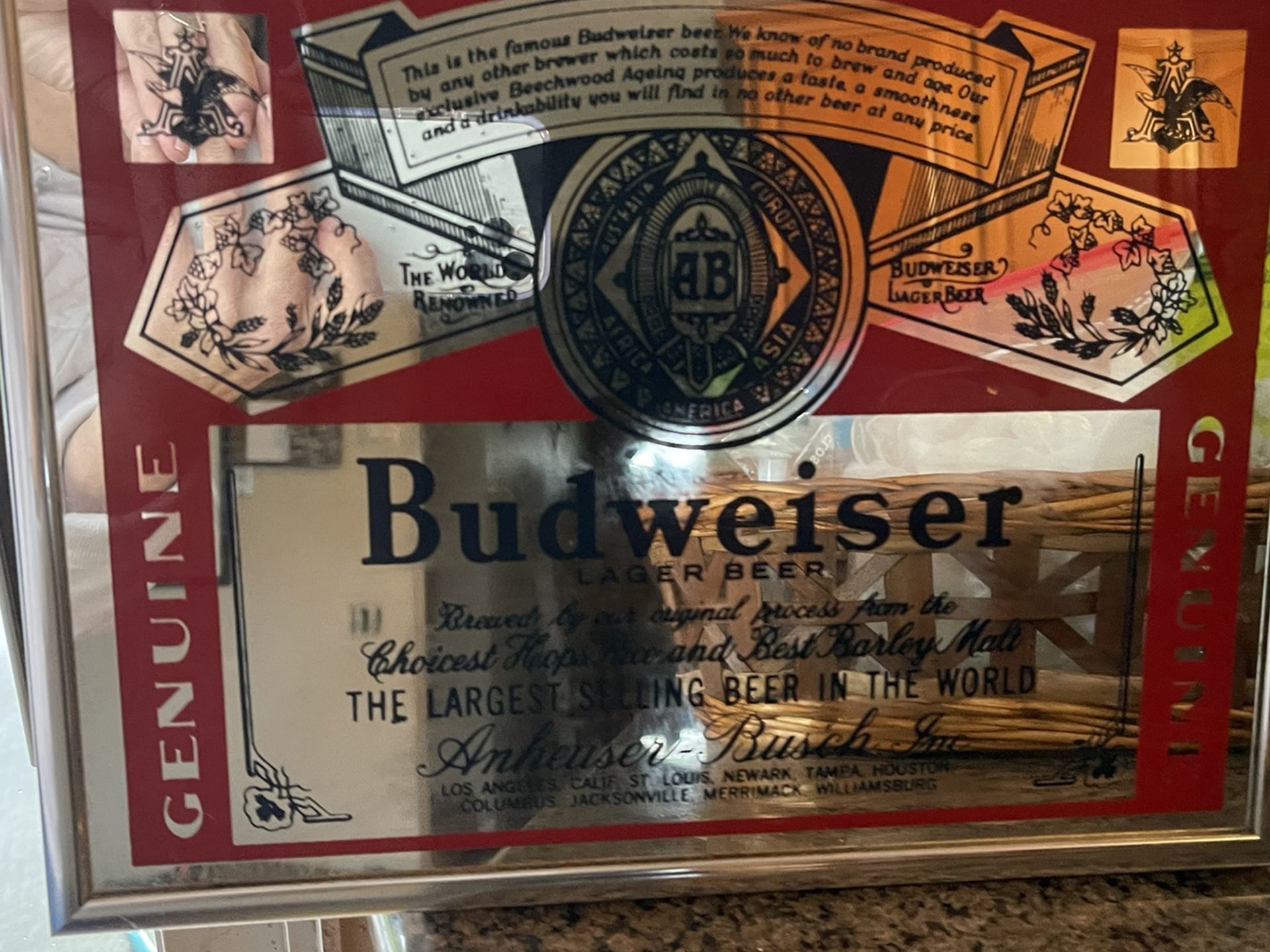 Budweiser Glass Pic $5