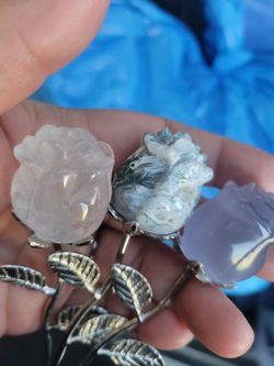 Small glass roses