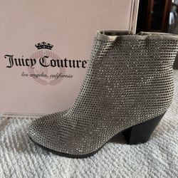 New Silver Juicy Couture Boots 8.5