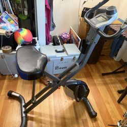 Fitness Reality Folding Upright Stationary Bike 