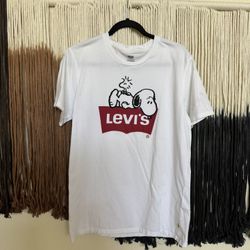 Levi's x Peanuts Snoopy cotton t-shirt; perfect condition, no stains or flaws