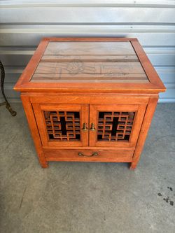 Antique HandCarved Asian Table W/ Drawer
