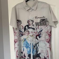Graphic button up short sleeve